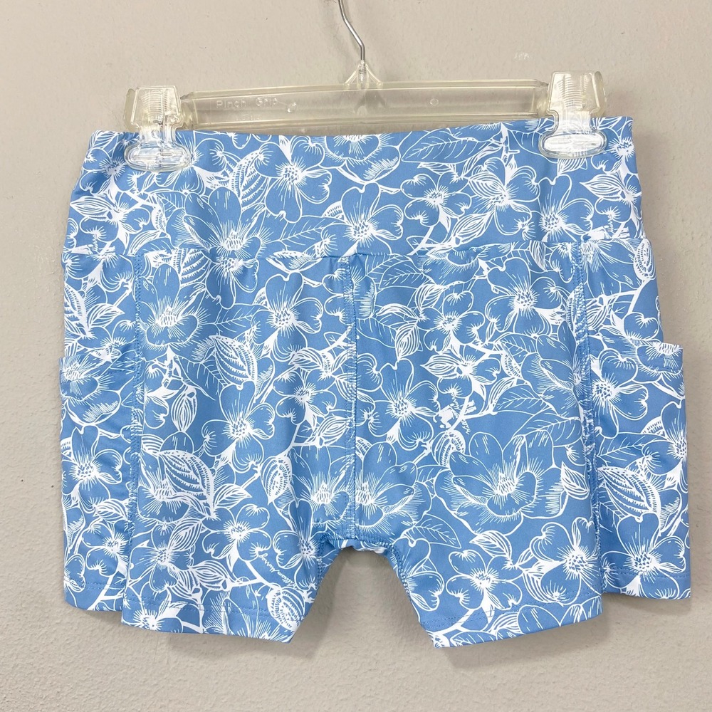 William Murray Golf Dress Shorts Set Womens Size S Blue Floral Sleeveless V-Neck - Picture 3 of 16